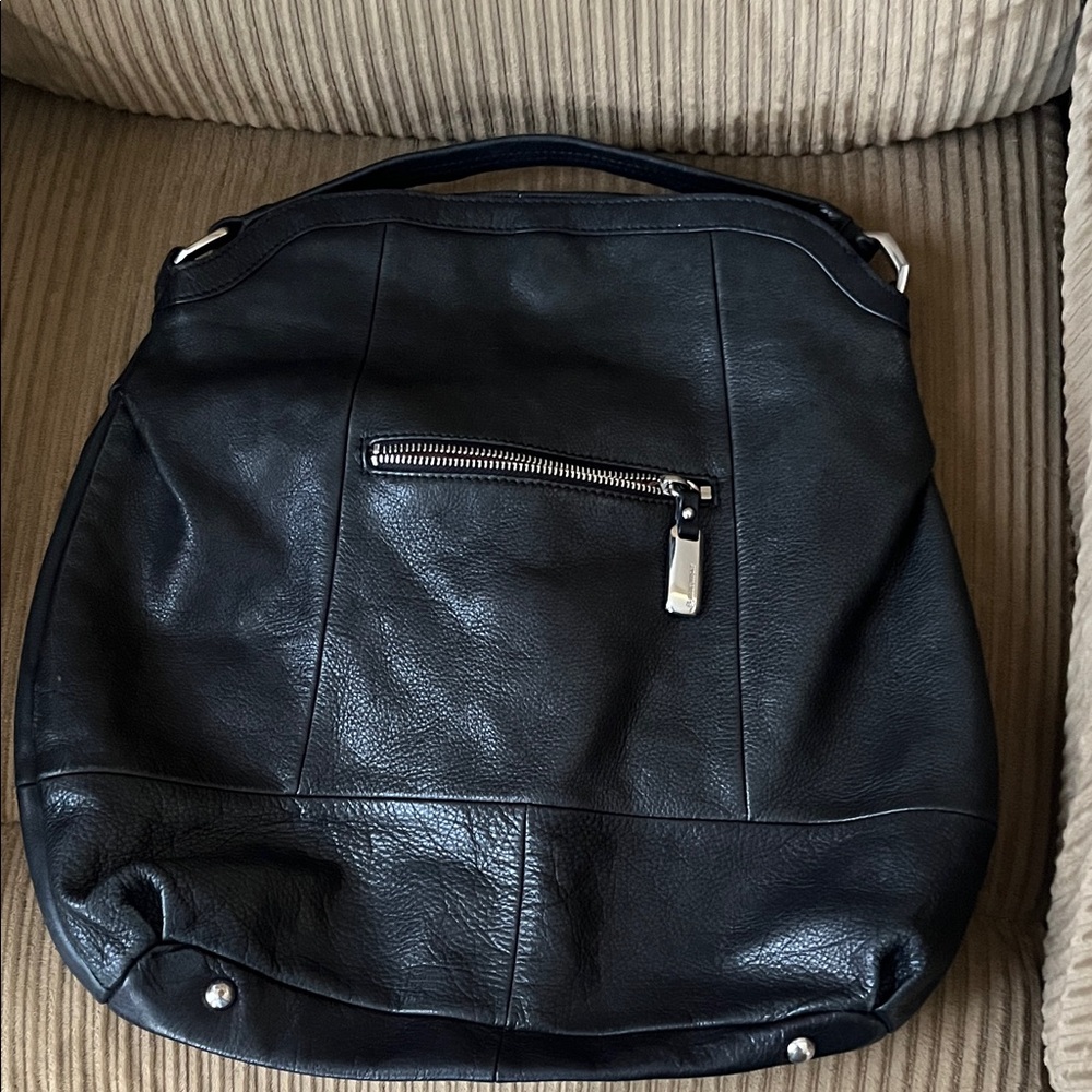 B. Makowsky Black Leather hobo bag